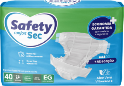 Fralda Geriátrica Safety Confort EG 40 Unidades
