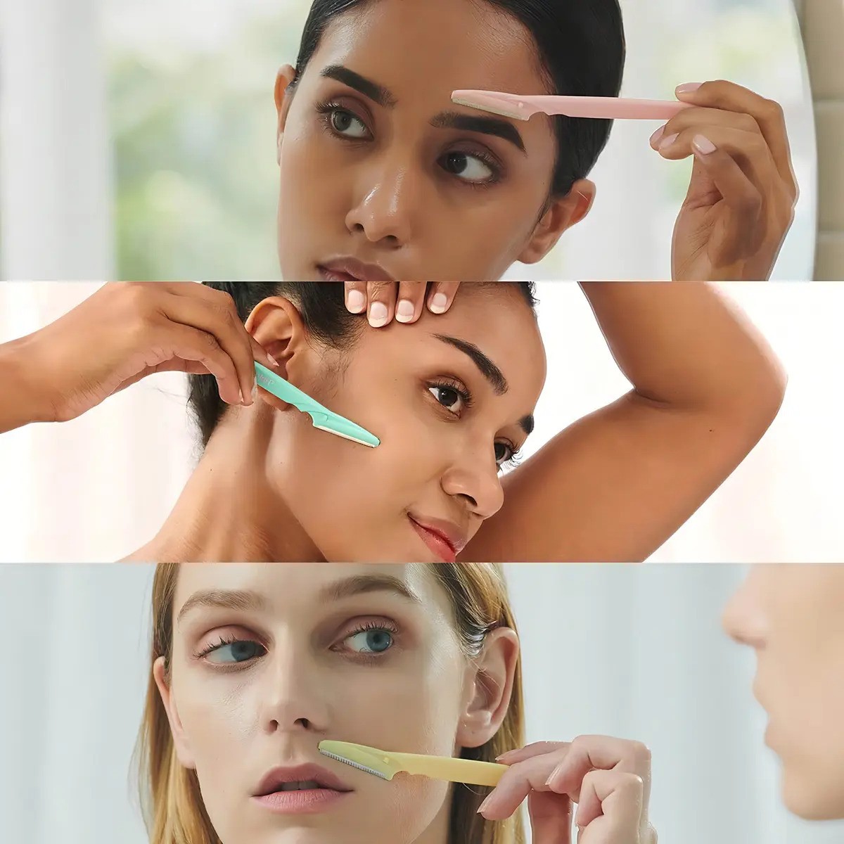 Navalhete Sobrancelha Depilação Dermaplaning Kit 6un