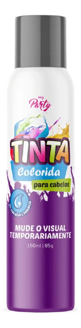 Tinta Colorida Carnaval Infantil Adulto 150ml My Party Tom Prata
