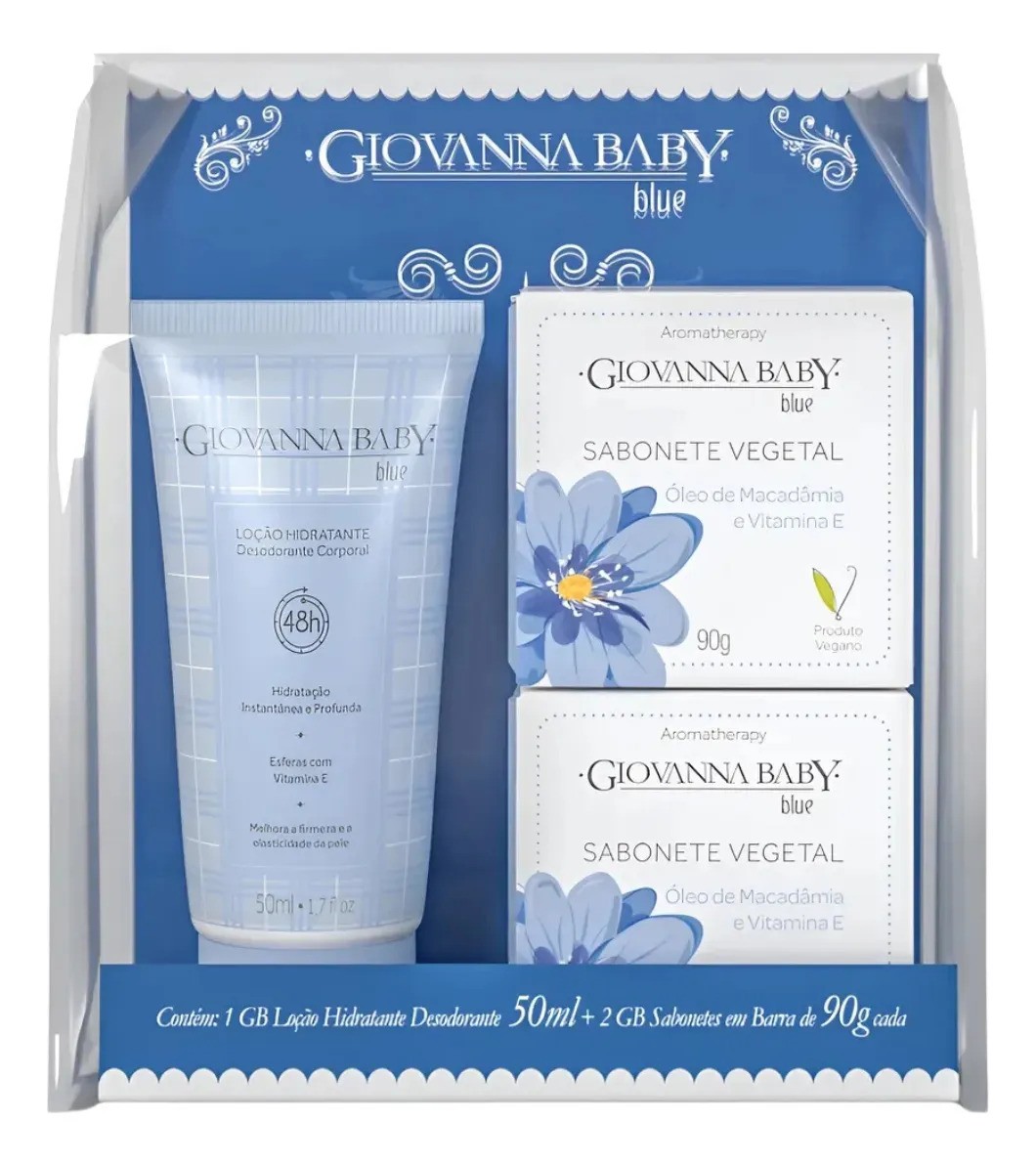 Giovanna Baby Eterno Encanto Blue Loção E 2 Sabonete Vegetal