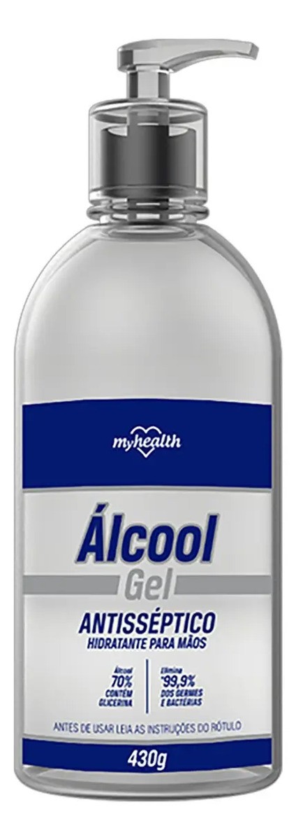 Álcool Gel MyHealth 70° Frasco 430g Antibacteriano