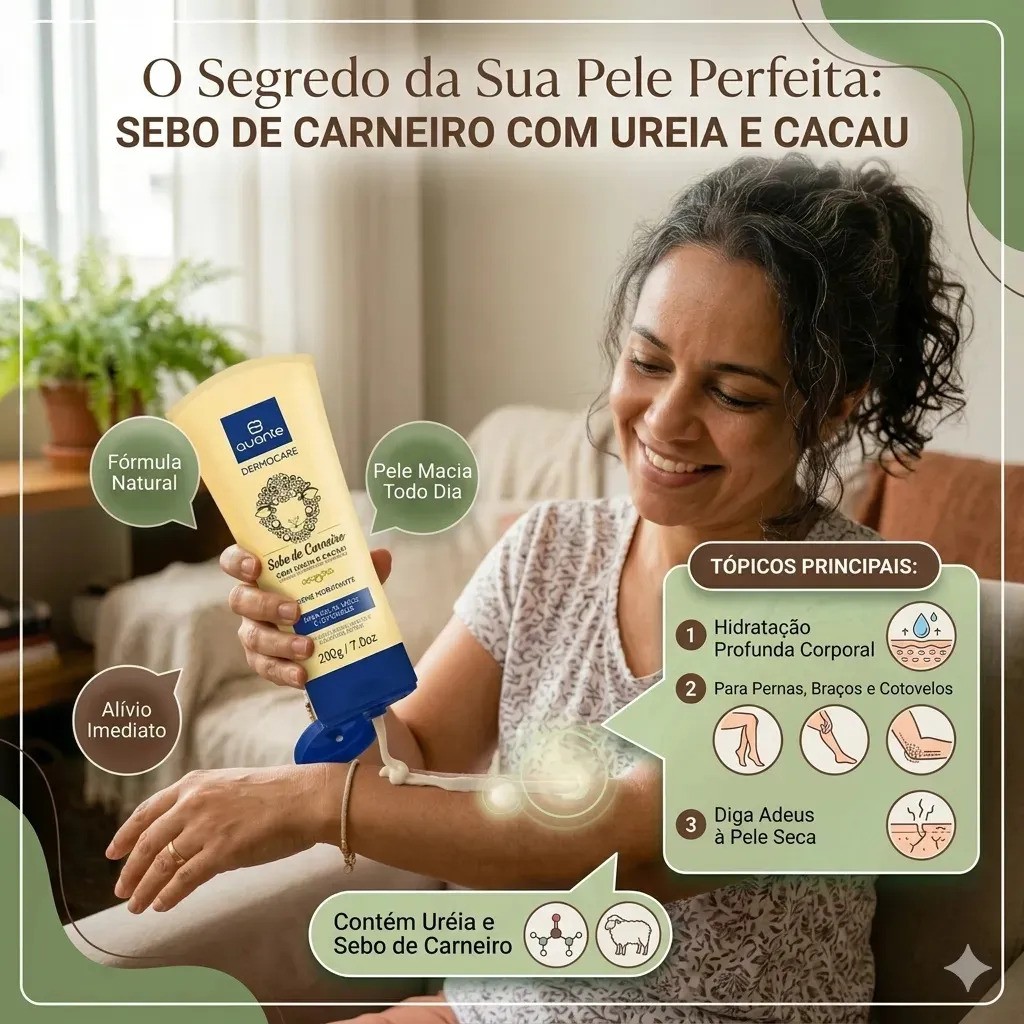 Sebo de Carneiro Avante com Ureia e Cacau Dermocare 200g