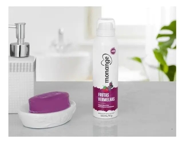Desodorante Monange Frutas Vermelhas - Aerosol 150 mL