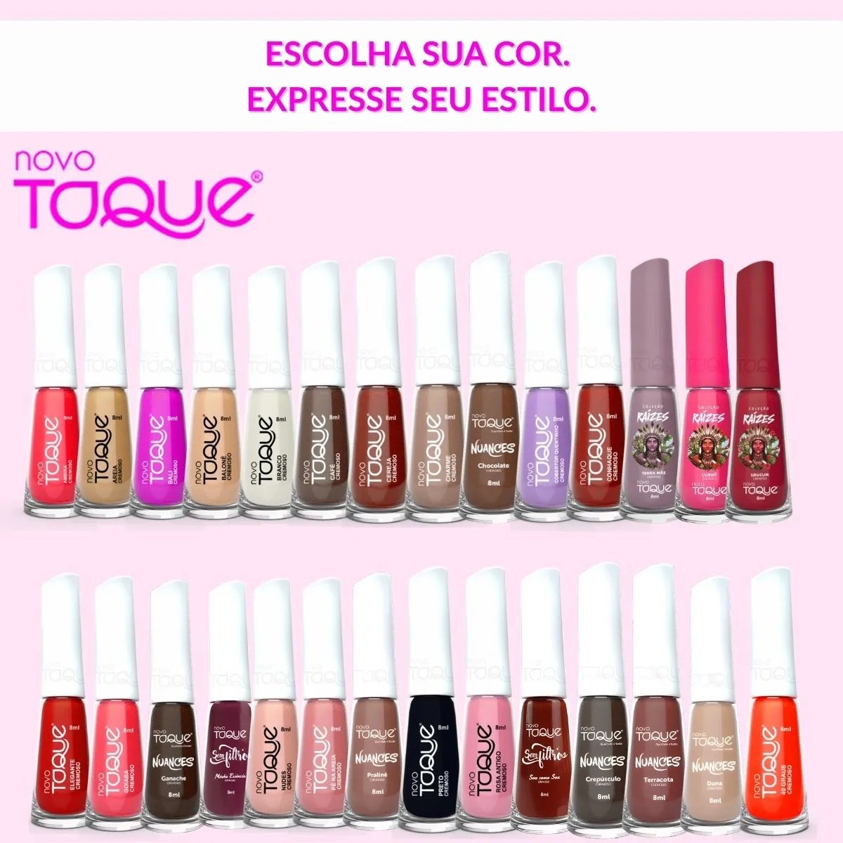 Esmalte Acabamento Cremoso 8 ml Toque - Rosa Antigo