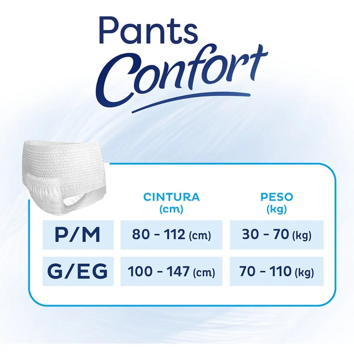 Roupa Íntima Pants Confort P/M Com 16 Unidades Tena