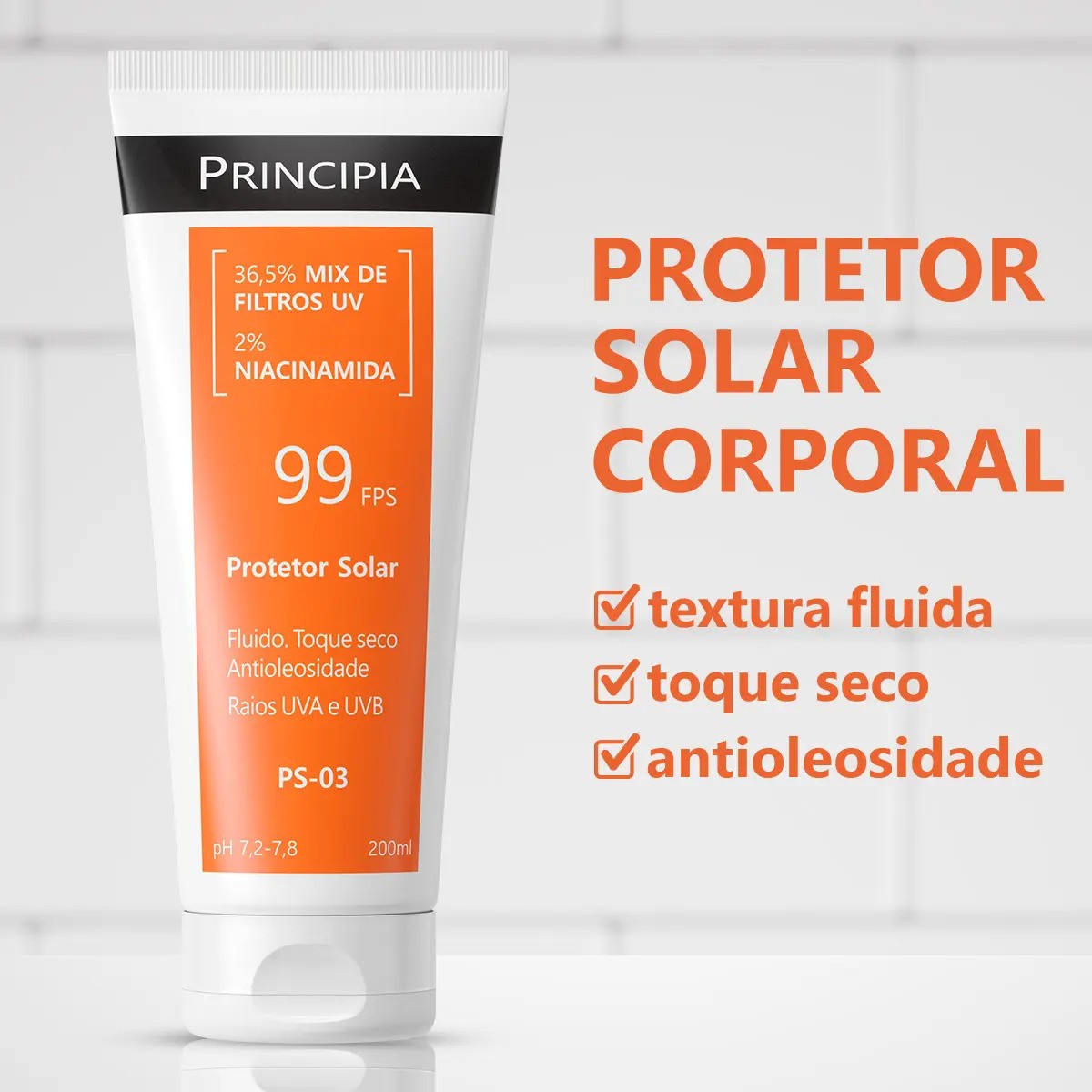 Principia Protetor Solar Corporal PS-03 FPS 99 - 200 mL