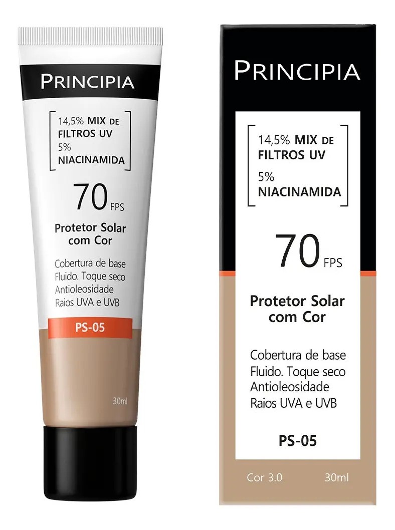 Protetor Solar Facial Principia PS-05 Cor 3.0 FPS70 30ml