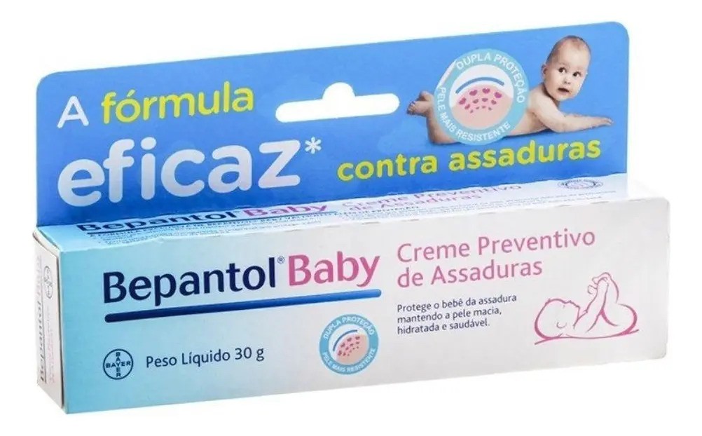 Creme Preventivo de Assaduras sem Perfume Bepantol Baby Caixa 30 g
