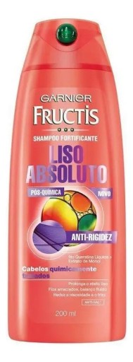 Shampoo Garnier Fructis Liso Absoluto Pós Química 200ml