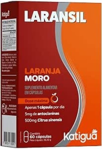 Suplemento Alimentar Laransil Laranja Moro Katiguá 500mg 60 cápsulas