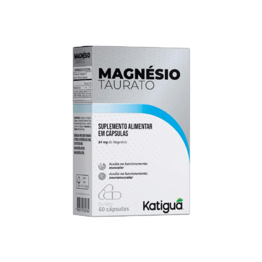 Magnésio Taurato 60 Cápsulas Katigua Sem Sabor