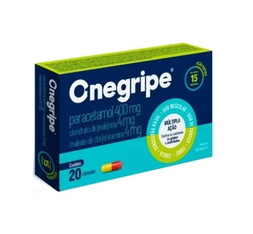 Onegripe 400mg + 4mg + 4mg 20 Cápsulas 1Farma