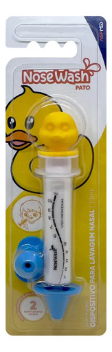 Seringa Lavagem Nasal Infantil Nosewash Pato 10 mL Com 2 Bicos
