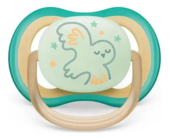 Chupeta Philips Avent Ultra Air Passaro Neutra Brilha Escuro 0-6 M