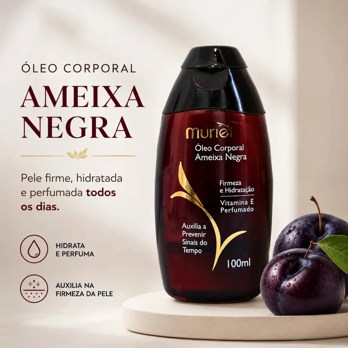 Óleo Corporal Muriel Ameixa Negra 100ml