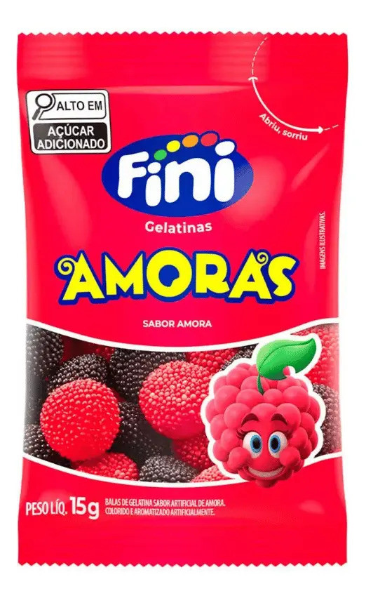Bala Fini Gelatina Amora 15g
