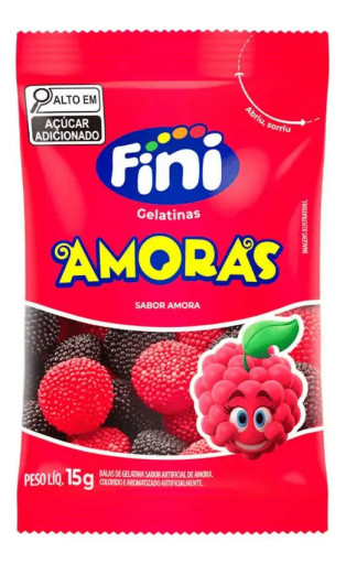 Bala Fini Gelatina Amora 15g