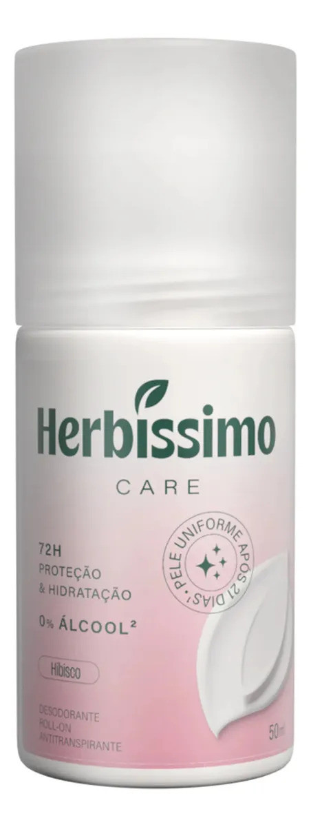 Desodorante Roll-On Antitranspirante Herbíssimo Care Hibisco 50ml