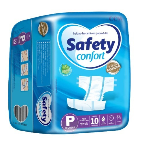 Fralda Geriátrica Safety Confort Regular P 10 Unidades