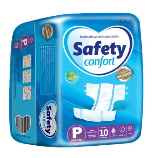 Fralda Geriátrica Safety Confort Regular P 10 Unidades