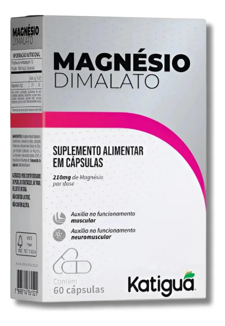 Magnésio Dimalato 210mg 60 caps Katigua