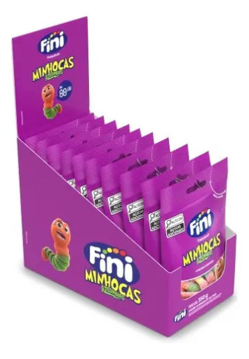 Imagens - Bala de Gelatina Fini Minhocas Cítricas Sortido 35 g 10 Unidades