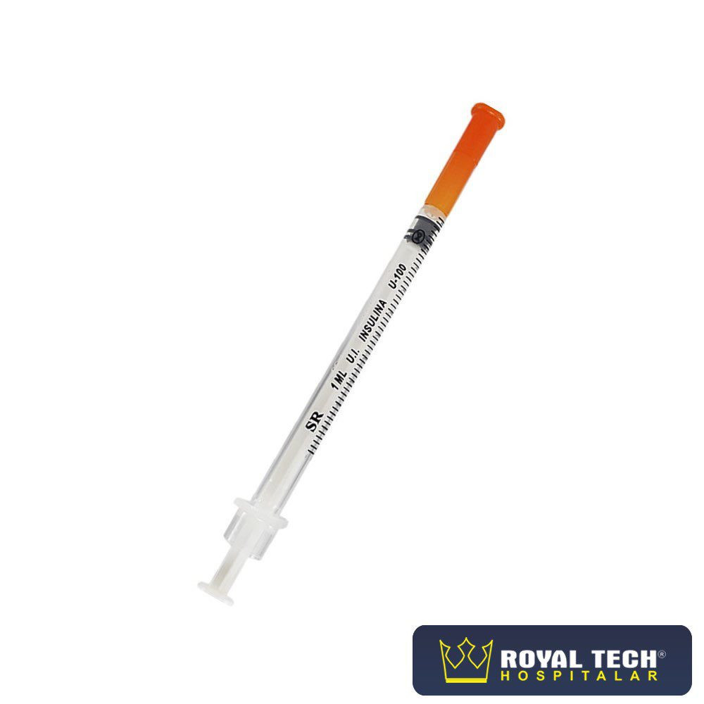 Seringa de Insulina com Agulha Fixa 1ml 0,6x25mm 1 Unidade