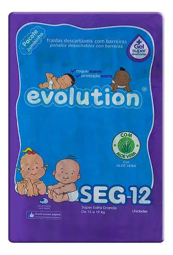 Fralda Dry Evolution Tam Seg Pacote Com 12 Fraldas