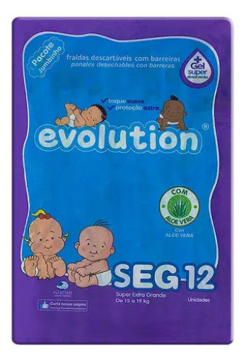 Fralda Dry Evolution Tam Seg Pacote Com 12 Fraldas