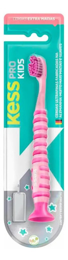 Escova Dental Kess Pro Kids Com Ventosa - Extra Macia