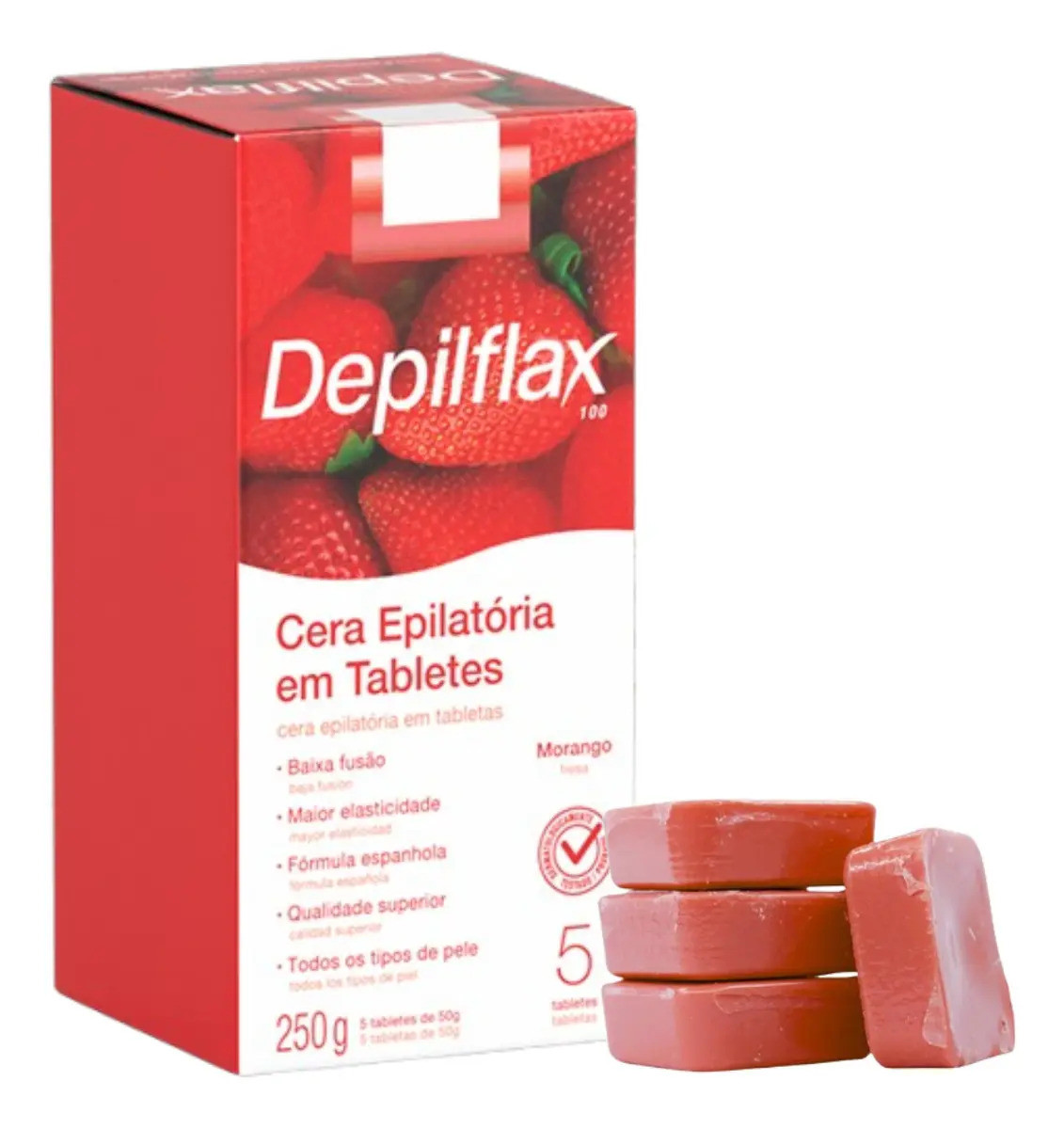 Cera Quente Depilatória Depilflax Tabletes 250g