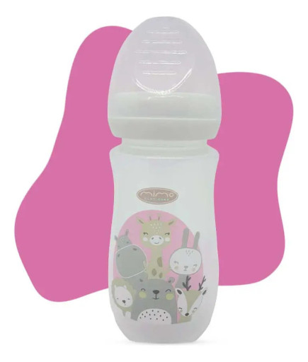 Mamadeira Active Bebê Amamentação 300ml Menino Menina Cor Rosa