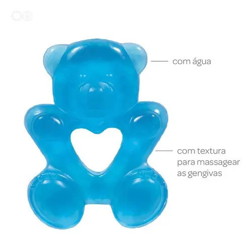 Mordedor De Água Ursinho Azul 5226 - Buba