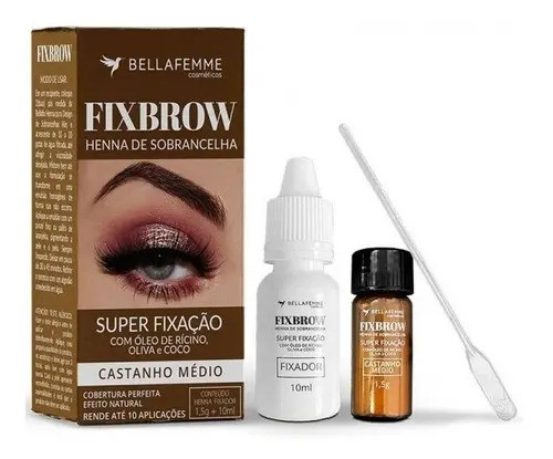 Henna Sobrancelha Gel Bella Femme Castanho Médio À Prova D'água