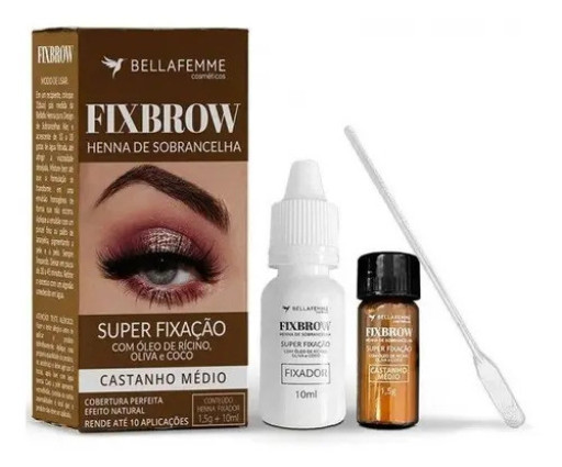 Henna Sobrancelha Gel Bella Femme Castanho Médio À Prova D'água