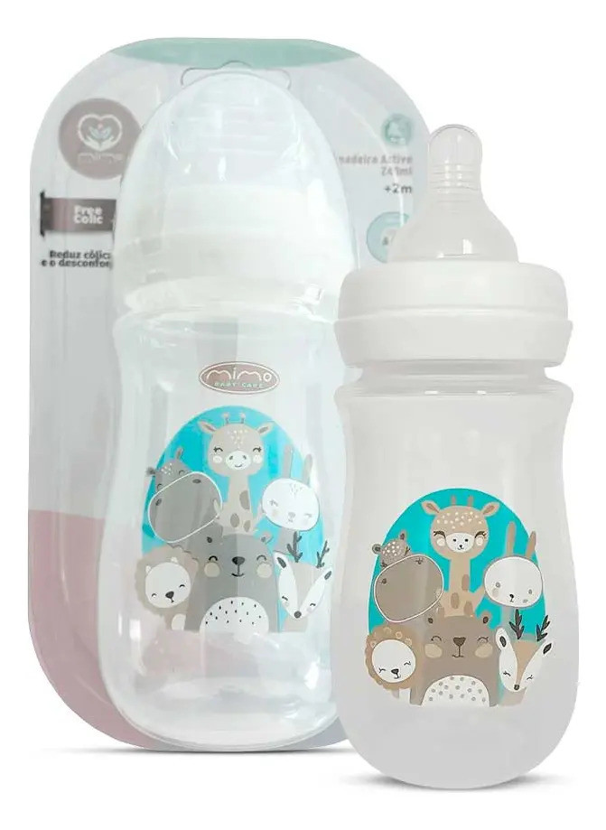 Mamadeira Active Bebê Amamentação 240ml Menino Menina Cor Azul