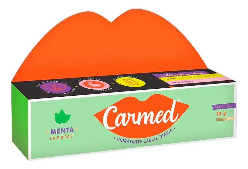 Hidratante Labial Carmed Menta 10g Gel