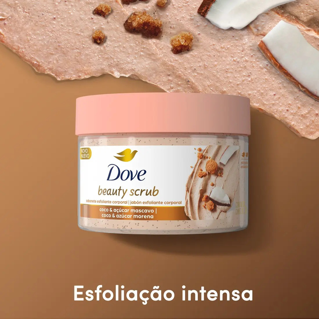 Dove Beauty Scrub Esfoliante Corporal Coco & Açúcar Mascavo 280g