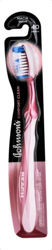 Escova Dental Macia Johnson's Reach Comfort Clean 40 Grande