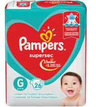 Fralda Infantil Pampers Supersec G 26 unidades