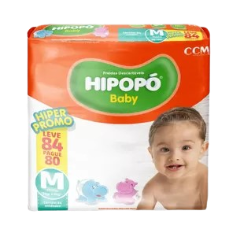 Fralda Hipopo Baby Hiper P - 80 Unidades
