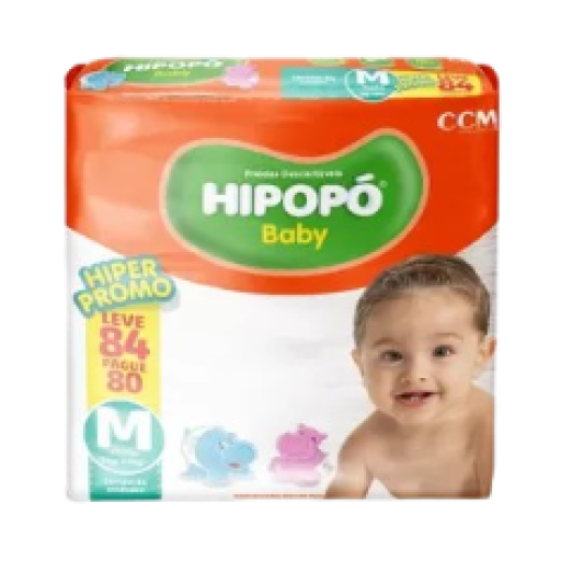 Fralda Hipopo Baby Hiper P - 80 Unidades