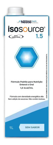 Suplemento em líquida Nestlé Isosource 1.5 Sem sabor x 1L