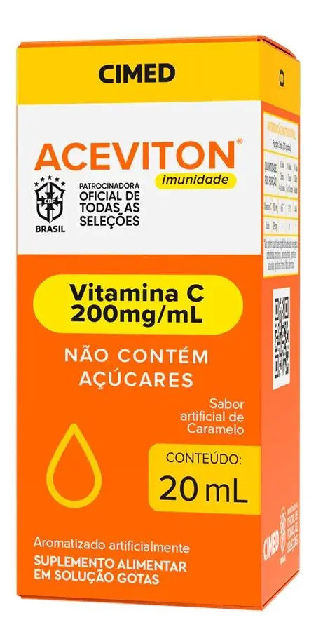 Vitamina C Aceviton Gotas Líquido Reforço Imunológico 20 mL