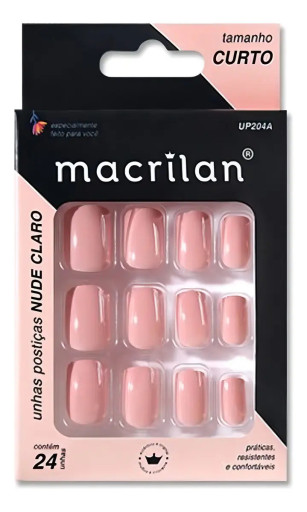 Unhas Postiças Nude Claro Up-204a - Macrilan