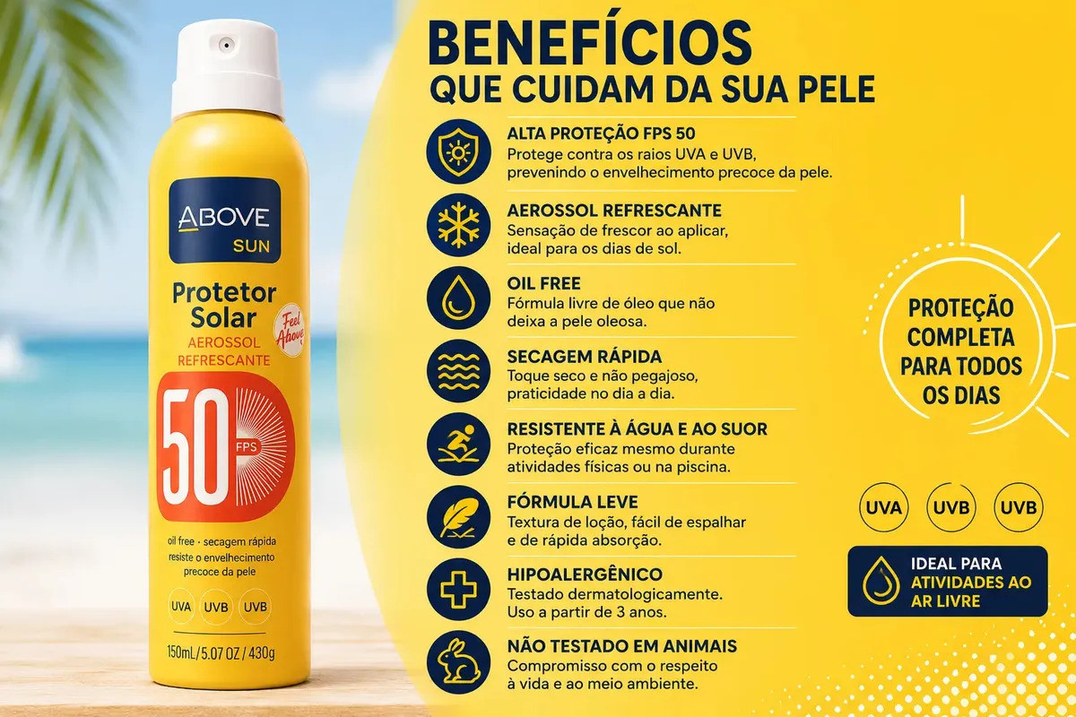 Protetor Solar Sun Spray FPS 50 150ml Above