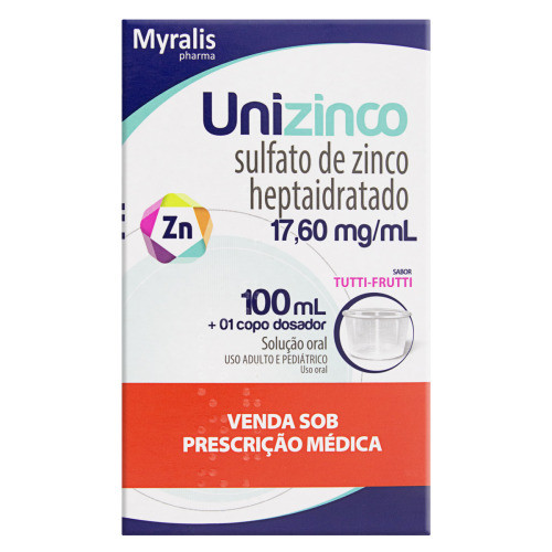 Unizinco 4mg Sabor Tutti Frutti 100ml