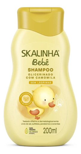 Shampoo Bebê Infantil Camomila Vegano Skala 200ml