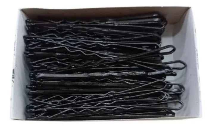 Grampo De Cabelo La Lupe Preto Black N° 7 Com 100 Un