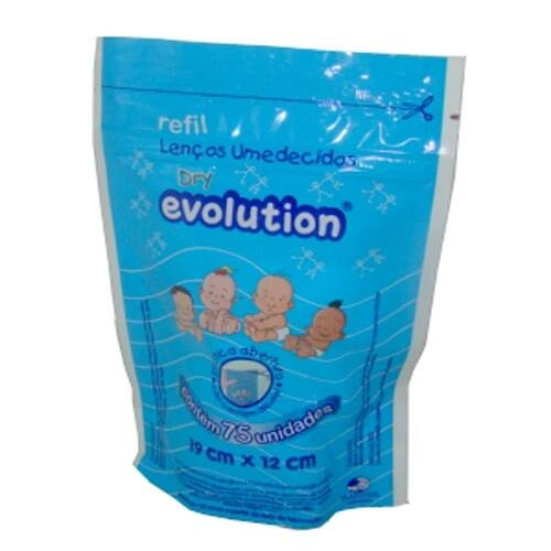 Lenços Umedecidos Dry Evolution Refil 75 un